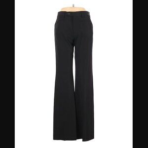 Joseph Trousers M High Waist Flare Black Luxury Lycra Stretch Pockets Button
